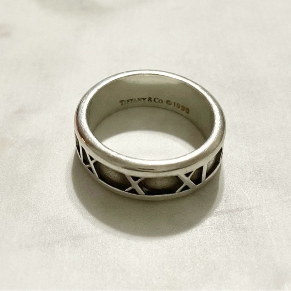 Tiffany & Co. Jewelry - Tiffany & Co. Sterling Silver Atlas Band Ring Size 6.5